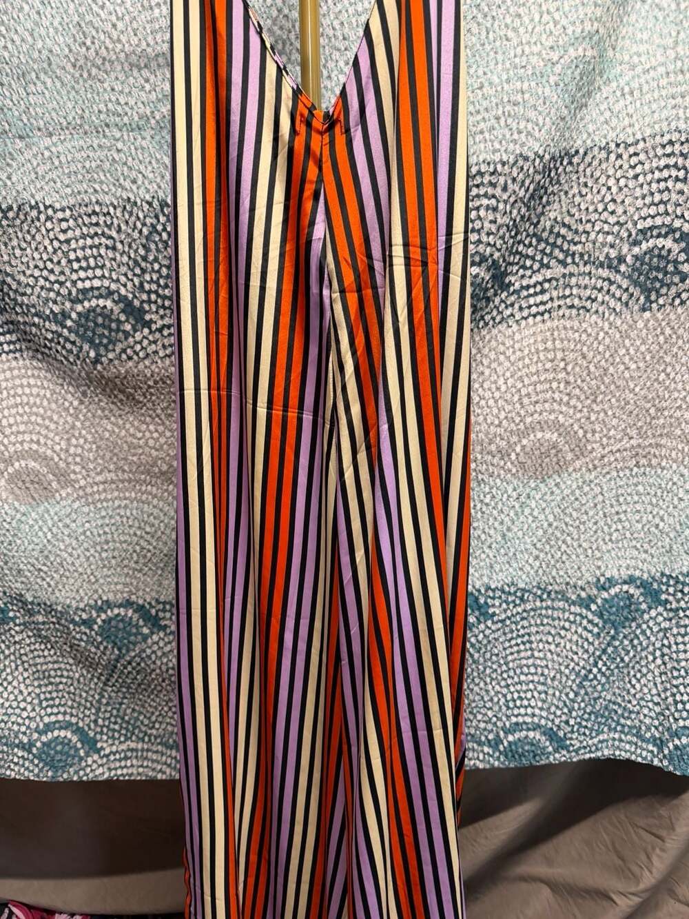 Karma Highway Multi-Color Striped Wide Leg Jumpsuit